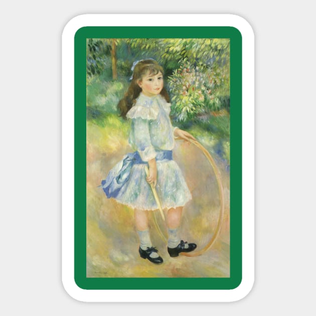Girl with Hoop by Pierre Renoir Sticker by MasterpieceCafe